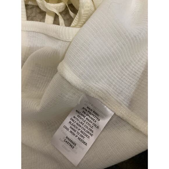 Bp. women's ivory ribbed strappy cropped top size XL NEW - Picture 5 of 6